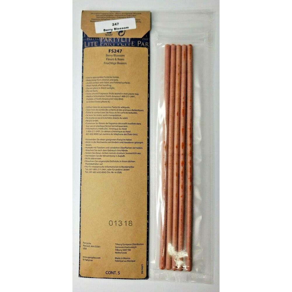 PartyLite SmartScents Fragrance Sticks 5 Piece Berry Bloom P7A2/FS247